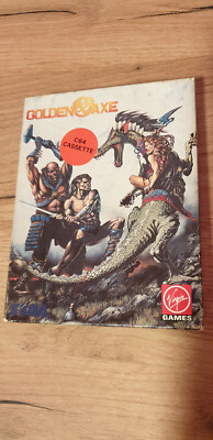 GOLDEN AXE (Sega) Virgin Games C64 Commodore Tape Kassette Anleitung *BOXED*TOP*