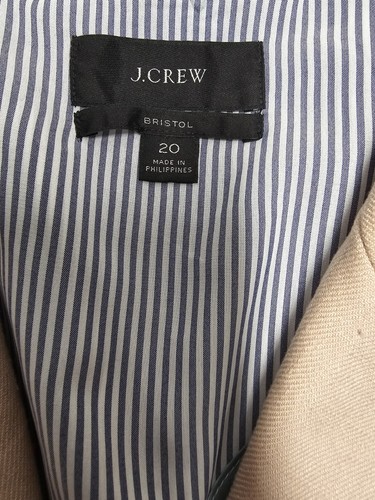 J Crew Linen Bristol Blazer Womens 20 Pink Double Breasted Jacket Quiet Luxury - Picture 6 of 13