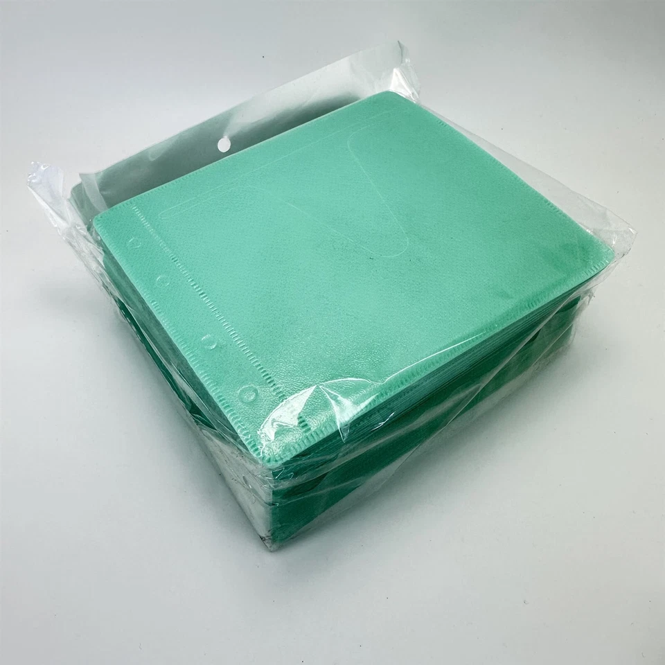 100 CD/DVD/BluRay verde recarga dupla face capa de plástico para fichário de armazenamento - Imagem 3 de 3