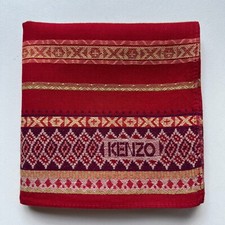 HANDKERCHIEF JAPAN MEN'S POCKET SQUARE VINTAGE RED GEOMETRIC COTTON 18" A0010 