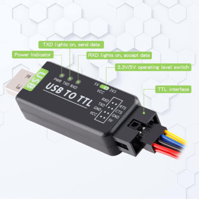 1 set Industrial FT232RL Chip UART Serial Module USB to TTL Converter STC 5/3.3V