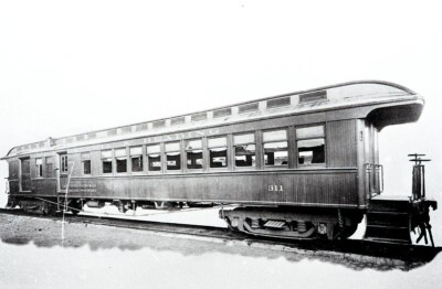 RDG reading railroad P&R  wooden coach 311  mounted negative