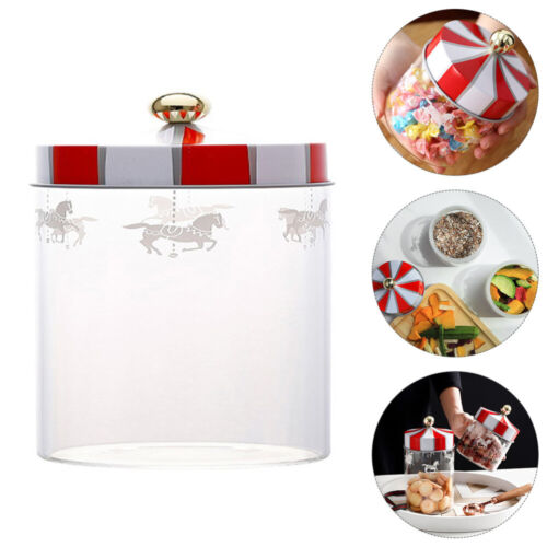  Karussellglas Keksbehälter Lebensmittelbehälter Speicher Kann - Afbeelding 1 van 6