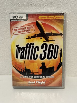Traffic 360 For PC FSX Flight Simulator Video Game BRAND NEW SEALED