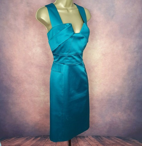 Stunning Phase Eight Dress Size 14 Green Sleeveless Wiggle Mother Of The Bride - Picture 8 of 12