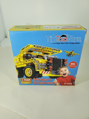 NIB Tip Top Toys Modern Engineer Set Airplane Dump Truck Build Motor