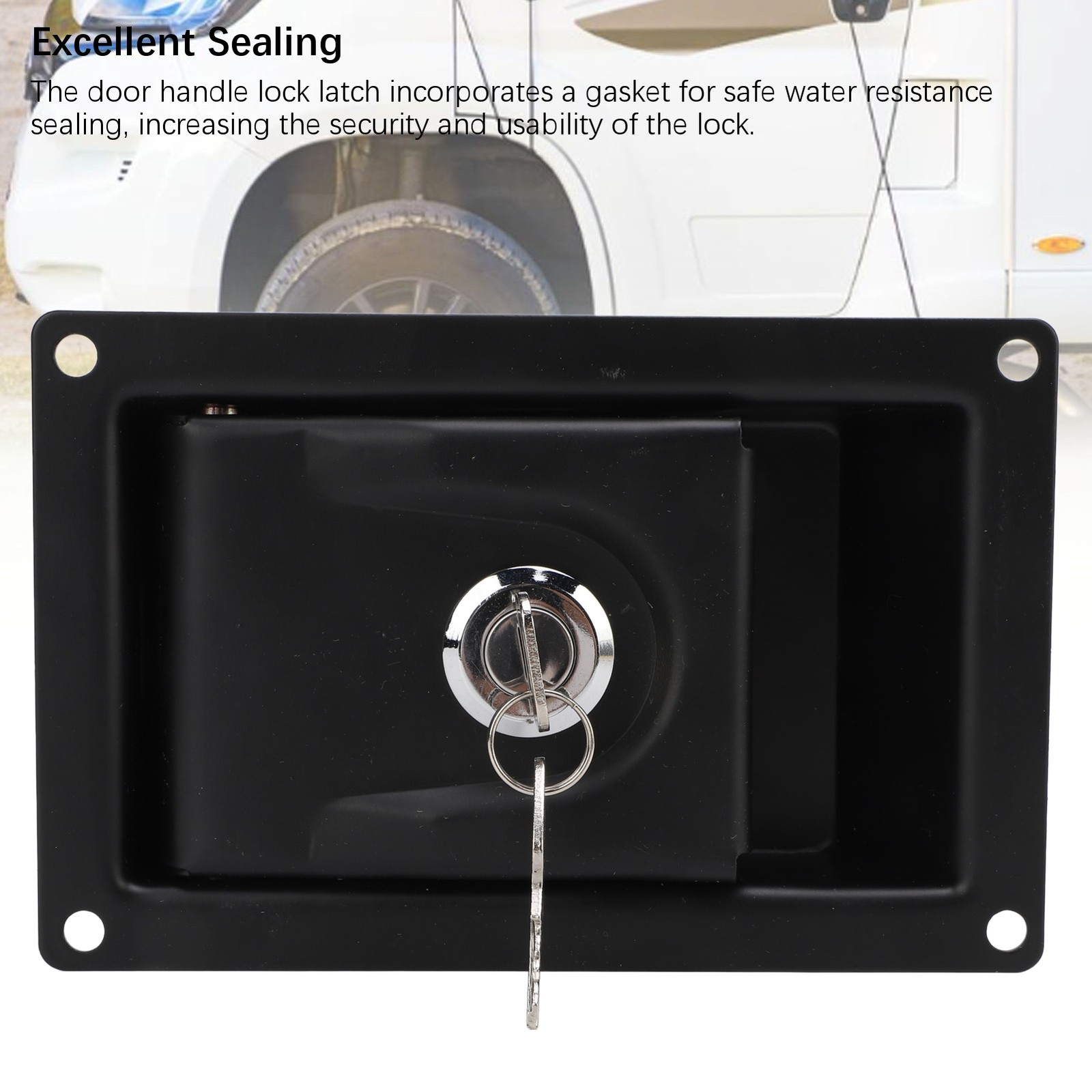 Truck Toolbox Latch CRS 170 X 110mm Flush Mount RV Cabinet Door Paddle Handle