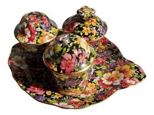 James Kent Lydia Pattern Chintz Gilded Cruet Set