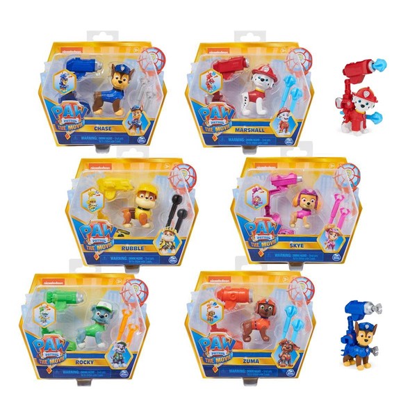 6 PAW Patrol Actionfiguren Chase, Marshall, Rubble, Skye, Zuma, Rocky-image
