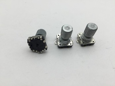 5pcs EC11encoder with switch 32positioning16 pulse15 flower shaft A6EVEU17AH516B