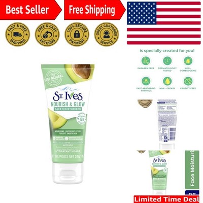 Lightweight 3 Oz Nourish & Glow Avocado Moisturizer - Hydrating Cream for Adults