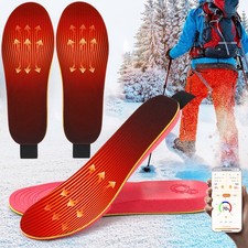 1 Pair Heated Insoles Rechargeable 3000mAh Battery, APP Control, 3 Heat Settings