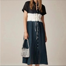 J Crew Cerise shirt-dress in dip-dyed Ramie Size 00