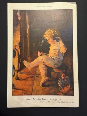 ''And Santa Don't Forget'' by E.S. Brunner Ad Ladies Home Journal Dec 1919 (AD006)