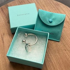 Tiffany Co. Return to Tiffany Heart Keyring 925 Silver Tag Screwball New