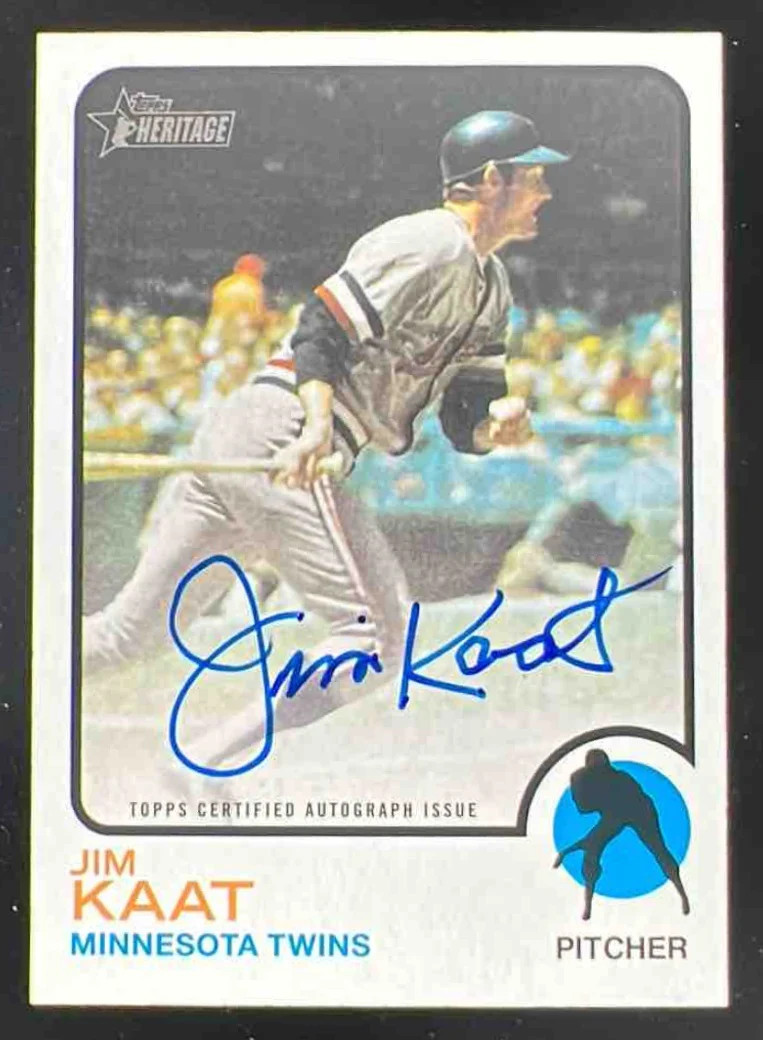 2022 Topps Heritage Real One Autographs #ROA-JK Jim Kaat Autograph Auto