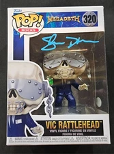 Shawn Drover MegaDeth Metal Band  signed Vic Rattlehead Funko Pop JSA COA