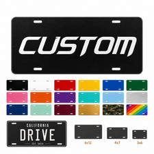 Personalized Aluminum License Plate Look Add Custom Text Custom Image Novelty Personalized Aluminum License Plate Look Add Custom Text Custom Image Novelty