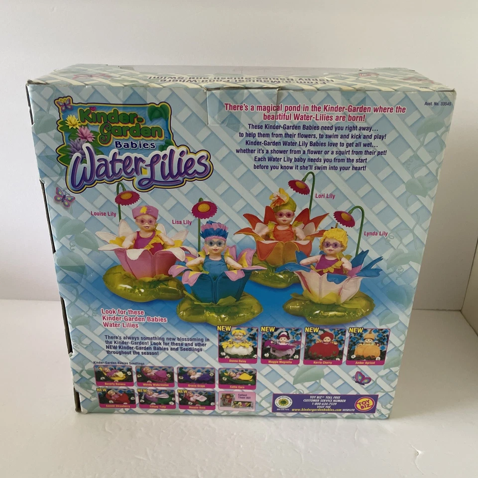 Vintage Kinder-Garden Babies Water Lilies Doll Lynda 2000 Bath Toy New in Box - Image 4 of 4