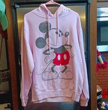 Disney Mickey Mouse  Friends Pink Hoodie Size LG