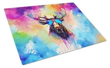 Caroline's Treasures Hippie Animal Moose Glass Cutting Board DAC4010LCB