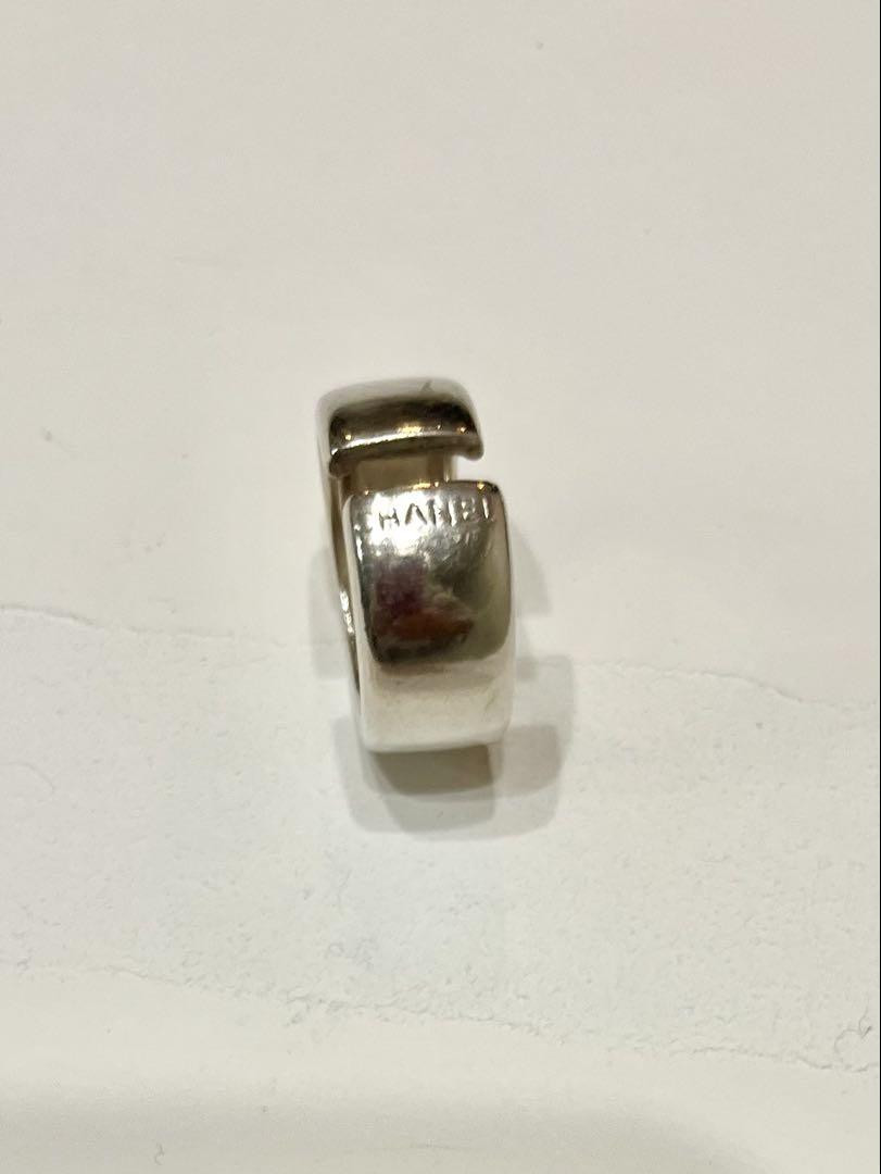 アクセサリー CHANEL Coco Mark Silver Ring CHANEL Ring CoCo Mark Pink Rhinestone CC Logo US 6.25 Silver