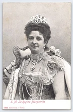 Vintage Italy Postcard Queen Margherita S M La Regina