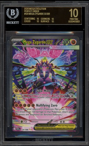 Pokemon Mega Zygarde ex Perfect Order SIR 120 BGS 10 BLACK LABEL