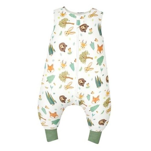 Toddler Sleep Sack with Feet 1.0 Tog 2t-3t, 100% Organic Cotton Sleeveless