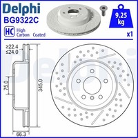 2X Bremsscheibe Delphi BG9322C 2 Bremsscheiben Hinterachse Hinten FüR BMW