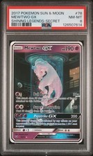 2017 POKEMON SUN & MOON SHINING LEGENDS SECRET #78 MEWTWO GX PSA 8