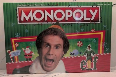 Monopoly Elf Buddy Edition Board Game Hasbro 2021 Christmas Sealed Winning Moves