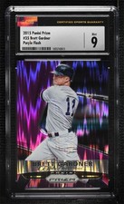 2015 Panini Prizm Purple Flash Prizm 26/99 Brett Gardner #35 CSG 9 Mint 7rv