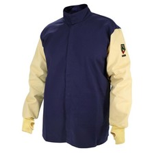 Black Stallion JH3025-NY Arc-Rated Aramid FR Cotton Hybrid Welding Jacket, 3XL