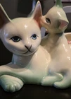 Vtg Cat And Kitten Planter #63/Hull Pottery Crooksville, Oh. 1905-1986