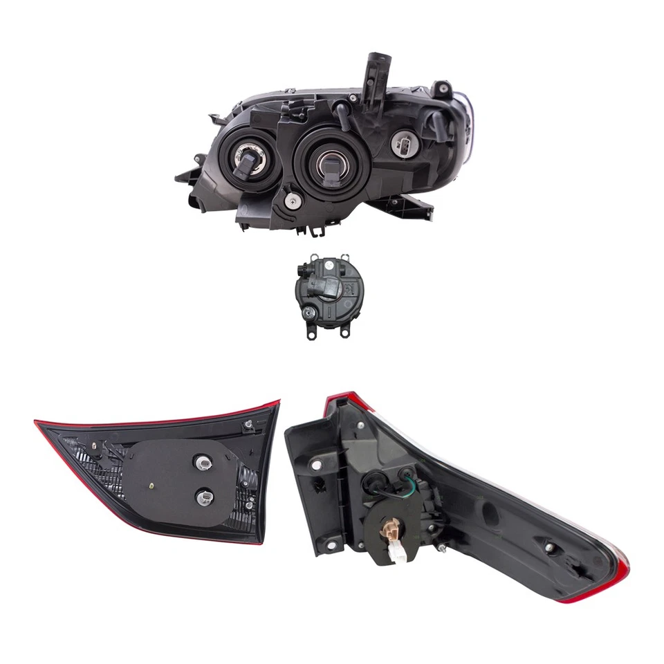 Faros sin LED DRL, kit de luces antiniebla y luces traseras para Toyota Sienna 15-17 Foto 4 de 4