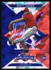 Rhett Lowder 2025 Crusade Crusade Blue Cracked Ice #44 Reds 