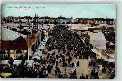 13189802 - 8000 Munich Oktoberfest festive grounds fairground stalls Munich