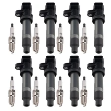 8x Ignition Coil + 8x Spark Plug Set for Cadillac DTS/SRX/STS/XLR 07-11 4.6L V8