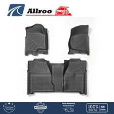 Fit For Silverado Sierra 2007-2013 Floor Mats Liners Crew Cab All Weather Tpe