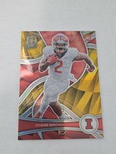 2023 Chronicles Draft Picks Gold Prizm 1/10 Chase Brown #13 Rookie RC