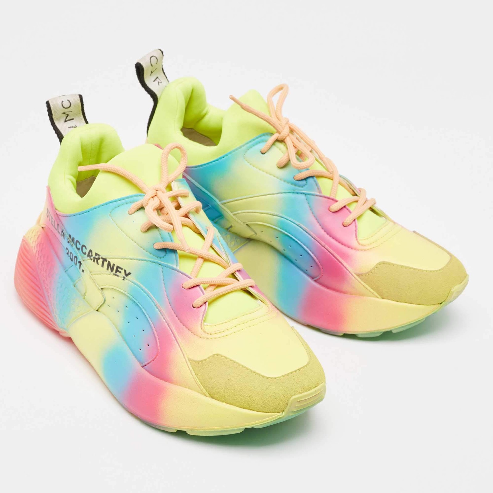 Stella McCartney Eclypse Size 39 Multicolor Fabric and Faux Leather Lace Up image 4