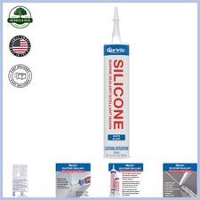 10.3 Oz White Silicone Sealant, Fast Drying and Durable for Various Applications