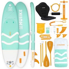 HUIIKE Inflatable Paddle Board for Adults with Accessories Included, Oar, Fin...