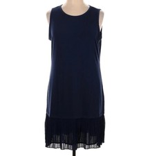 XL Michael Kors Women's Navy Sleeveless Midi Dress 