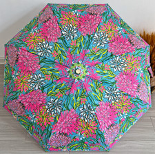     NWT Lilly Pulitzer Folding Travel Umbrella Automatic Open  Storage Sleeve