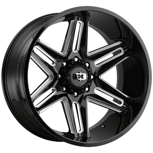 Vision 363 Razor 20x10 8x170 -25mm Black/Milled Wheel Rim 20