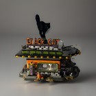 Department 56 Halloween "Black Cat Diner" Illuminated #56.55319 READ READ READ