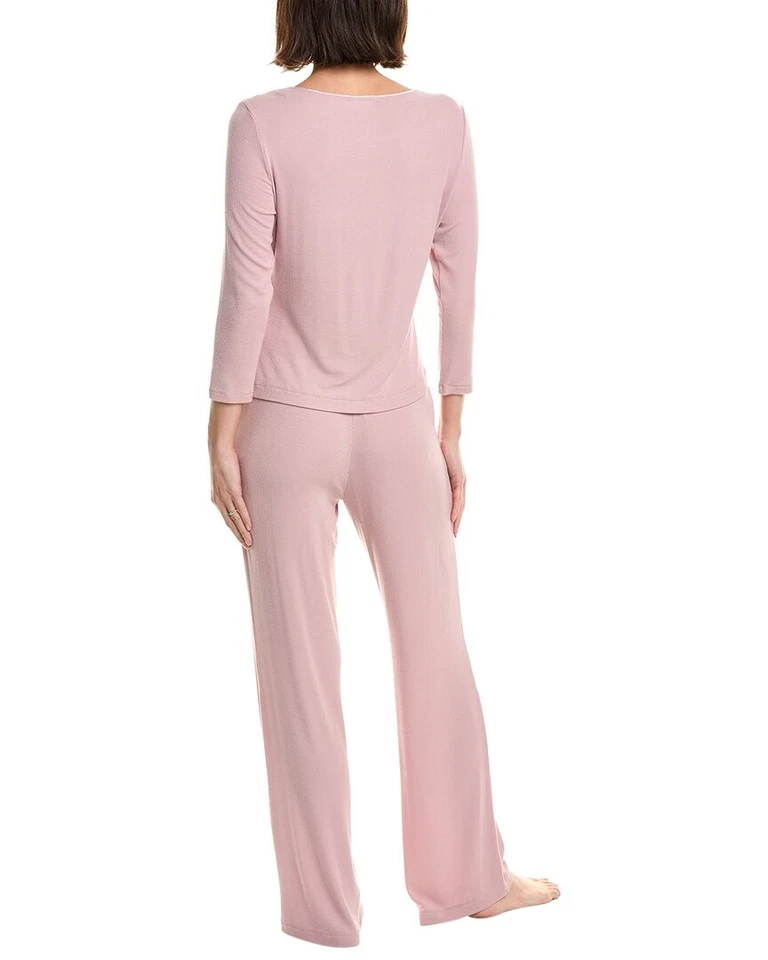 Conjunto de pijama para mujer Natori Rib Essentials rosa L 2 piezas Foto 2 de 3