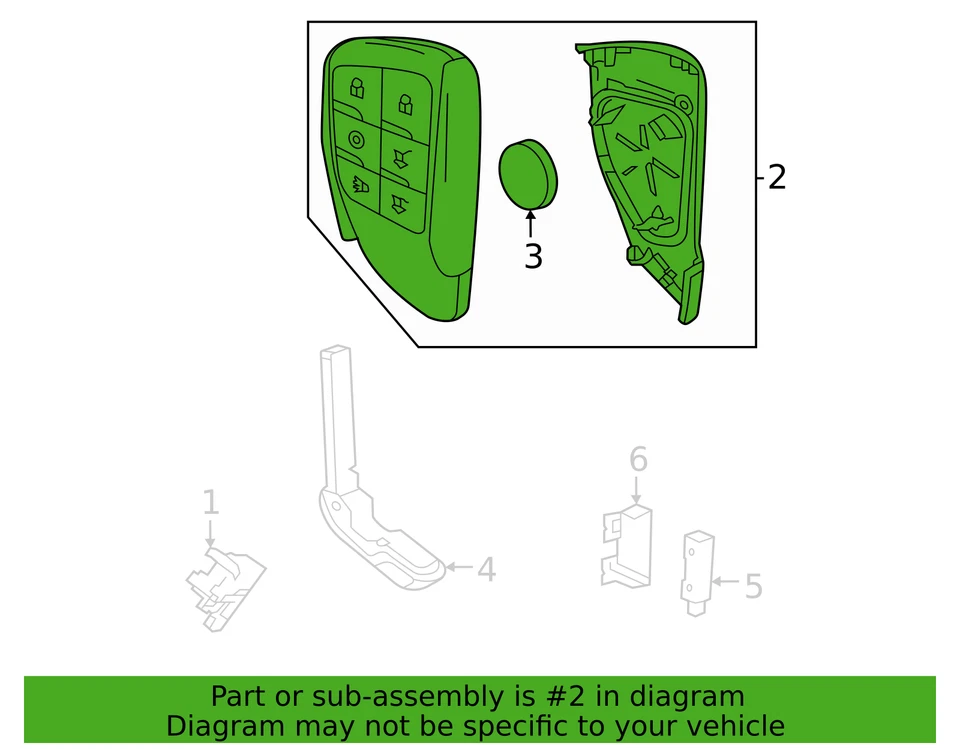 2021-2024 Genuine GM Keyless Entry Transmitter ACDelco 13548431 - Image 4 of 4
